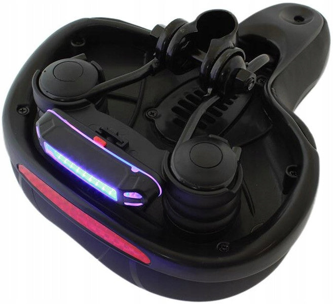 SOFT GEL Breathable Bicycle Saddle Ventilation +REAR LED LIGHT Color black