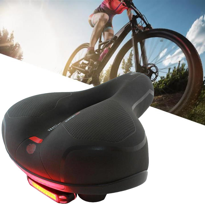 SOFT GEL Breathable Bicycle Saddle Ventilation +REAR LED LIGHT