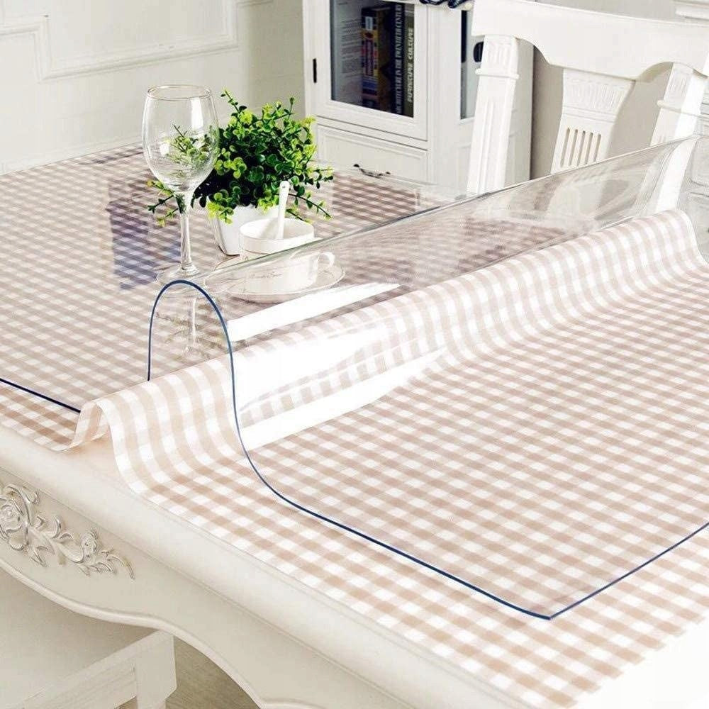 SOFT GLASS Desk Protective Mat Table Top Dresser 1mm PVC 200x100 Product height 200 cm