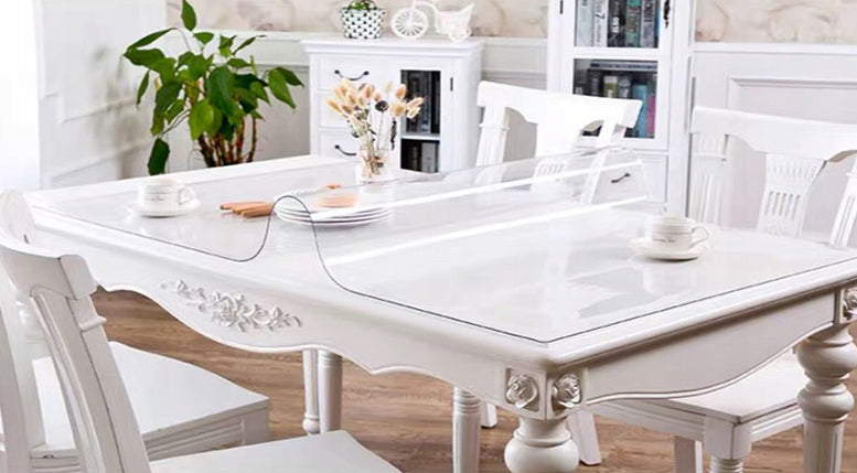 SOFT GLASS Desk Protective Mat Table Top Dresser 1mm PVC 200x100 Product width 100 cm