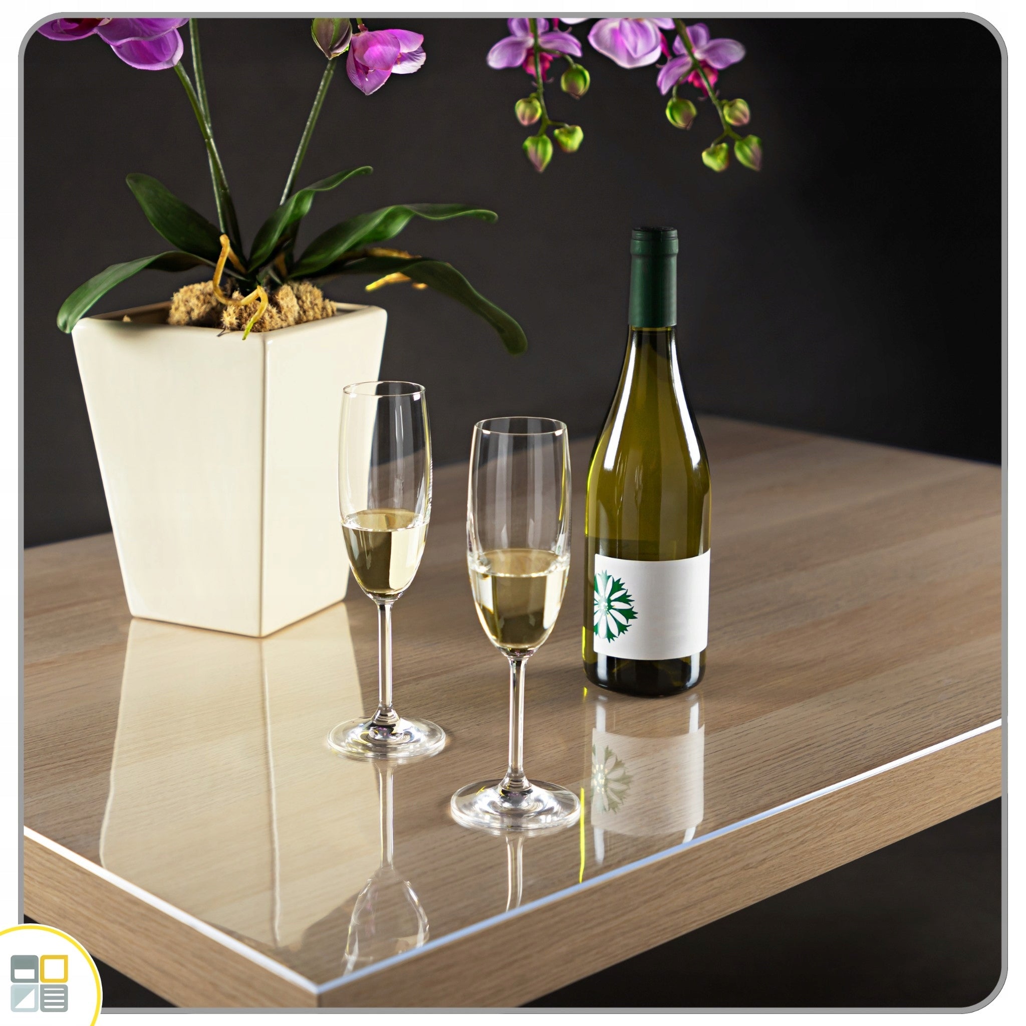 SOFT GLASS MAT PAD TABLE TOP 2mm 90x160 Brand Yucca Team
