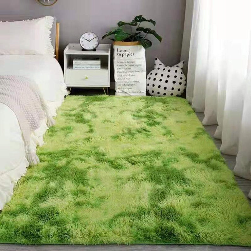 SOFT PLUSH GREEN RUG 100x160cm SHAGGY CARPET FOR LIVING ROOM BEDROOM Brand Wexia