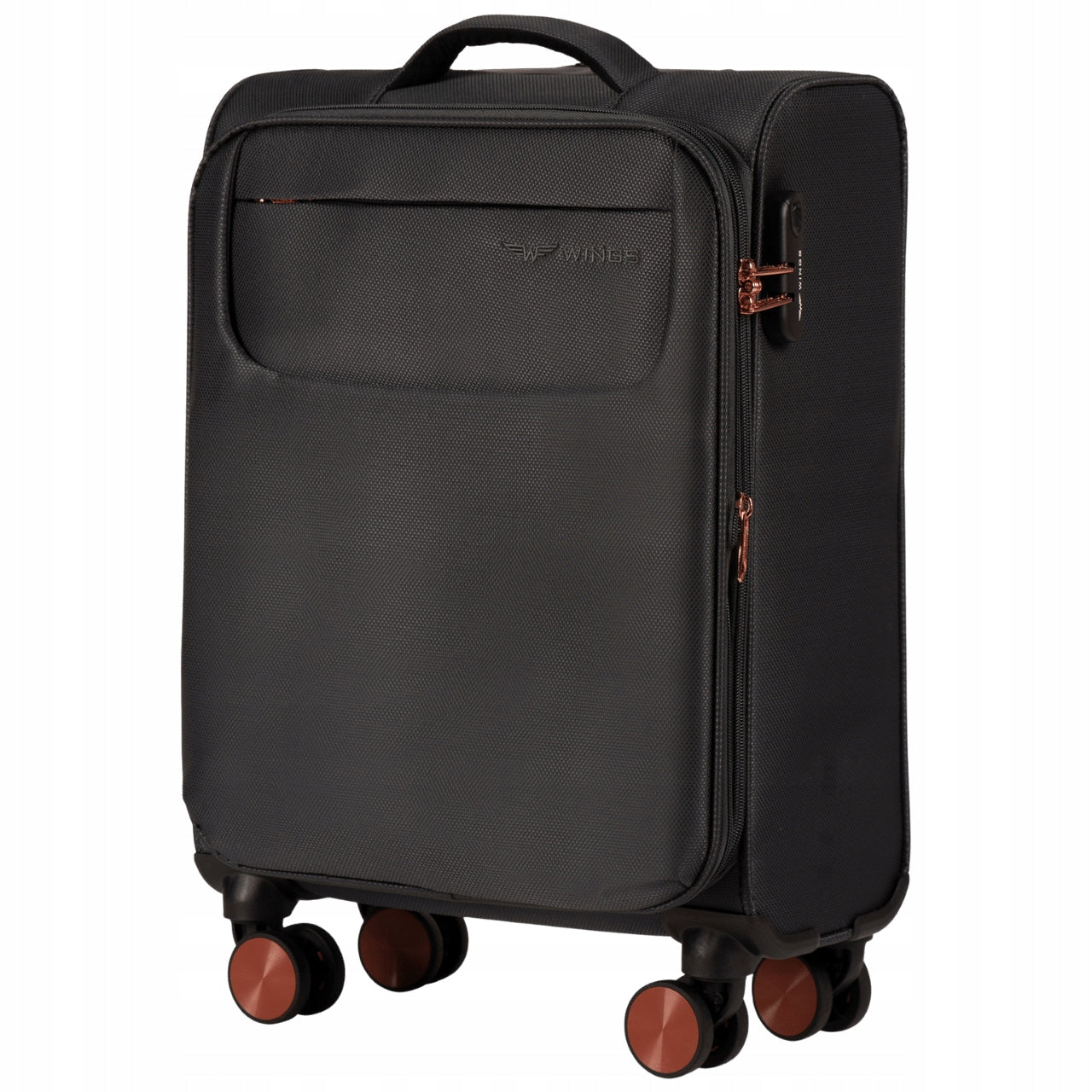 SOFT SUITCASE WINGS SMALL CABIN S LIGHT 38L EXPANDABLE 4 WHEELS TRN01G