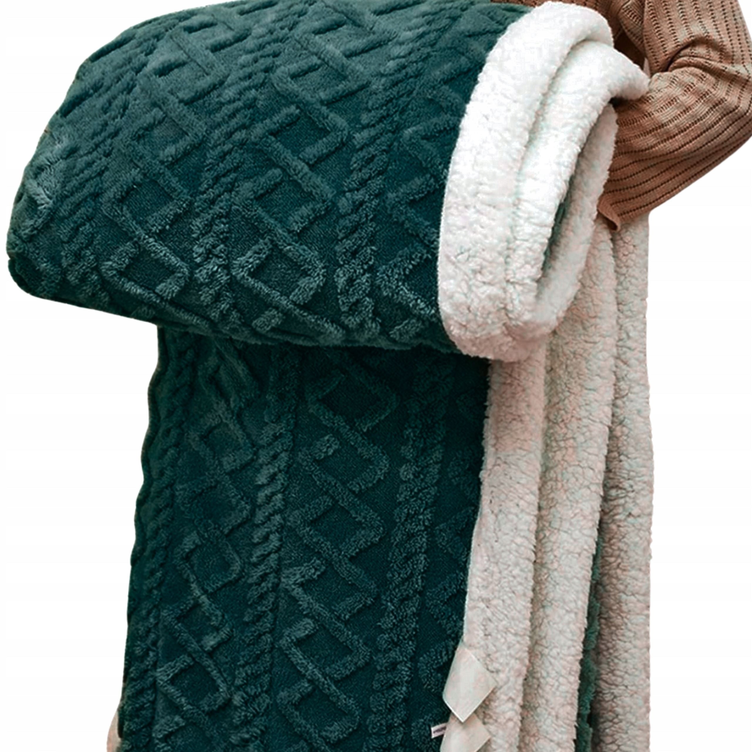 SOFT THICK BLANKET BEDSPREAD DUVET WARM FLUFFY LAMB 160X220 CM Packaging status original