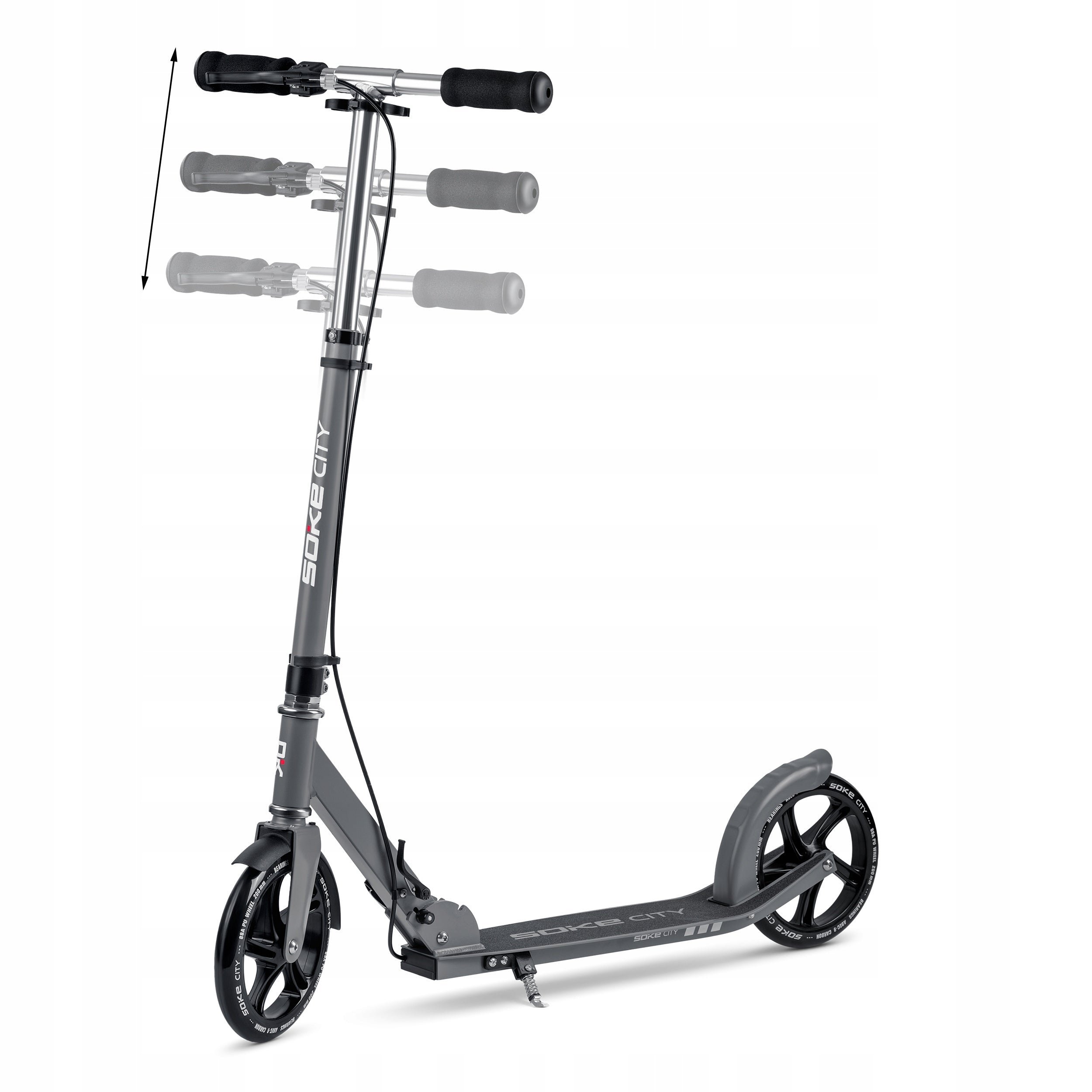 SOKE CITY Scooter LARGE FOLDING WHEEL STRAP 20cm Color gray