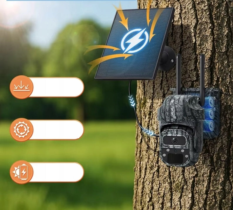 SOLAR CAMERA FOR SIM CARD 4G GSM 2K 6MP preview on phone PHOTOTRAP Packaging status original