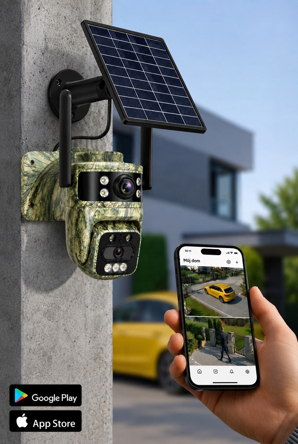 SOLAR CAMERA GSM FOREST 4G LTE 10MP OUTDOOR FOR SIM CARD PHOTOTRAP Manufacturer code KAMERA SOLARNA GSM NA KARTĘ SIM BEZPRZEWODOWA