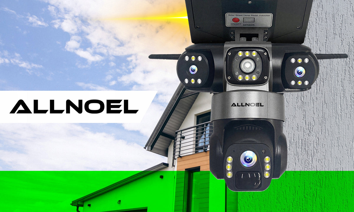 SOLAR CAMERA ROTARY 3 LENSES 12MPx WiFi WIRELESS REMOTE CONTROL LAMP Packaging status original