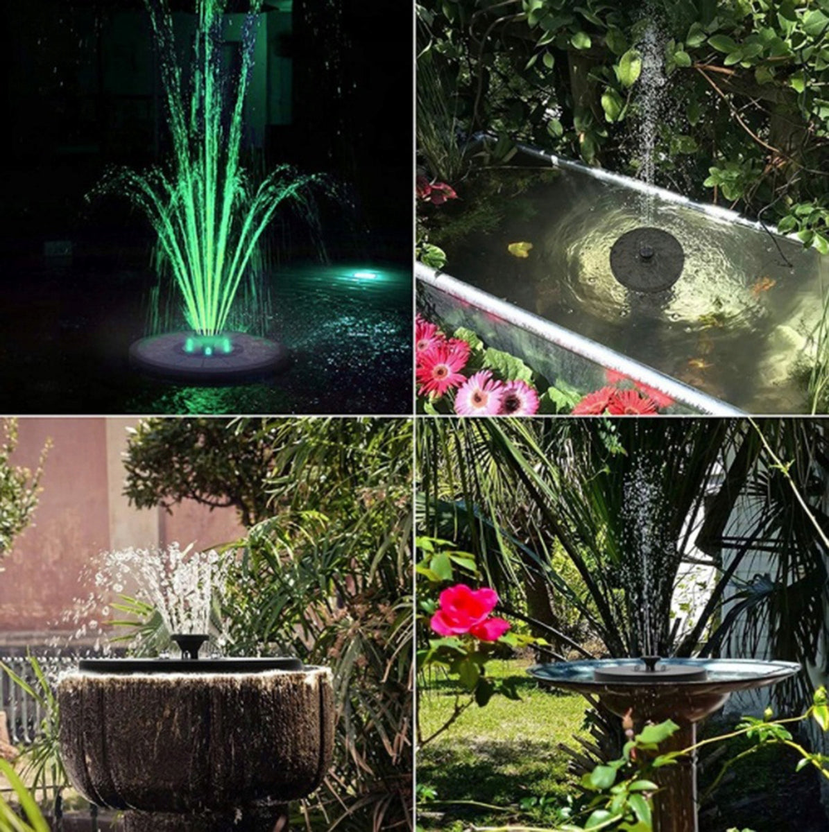 SOLAR FOUNTAIN FOR GARDEN POND FLOATING LED RGB Product height 3 cm