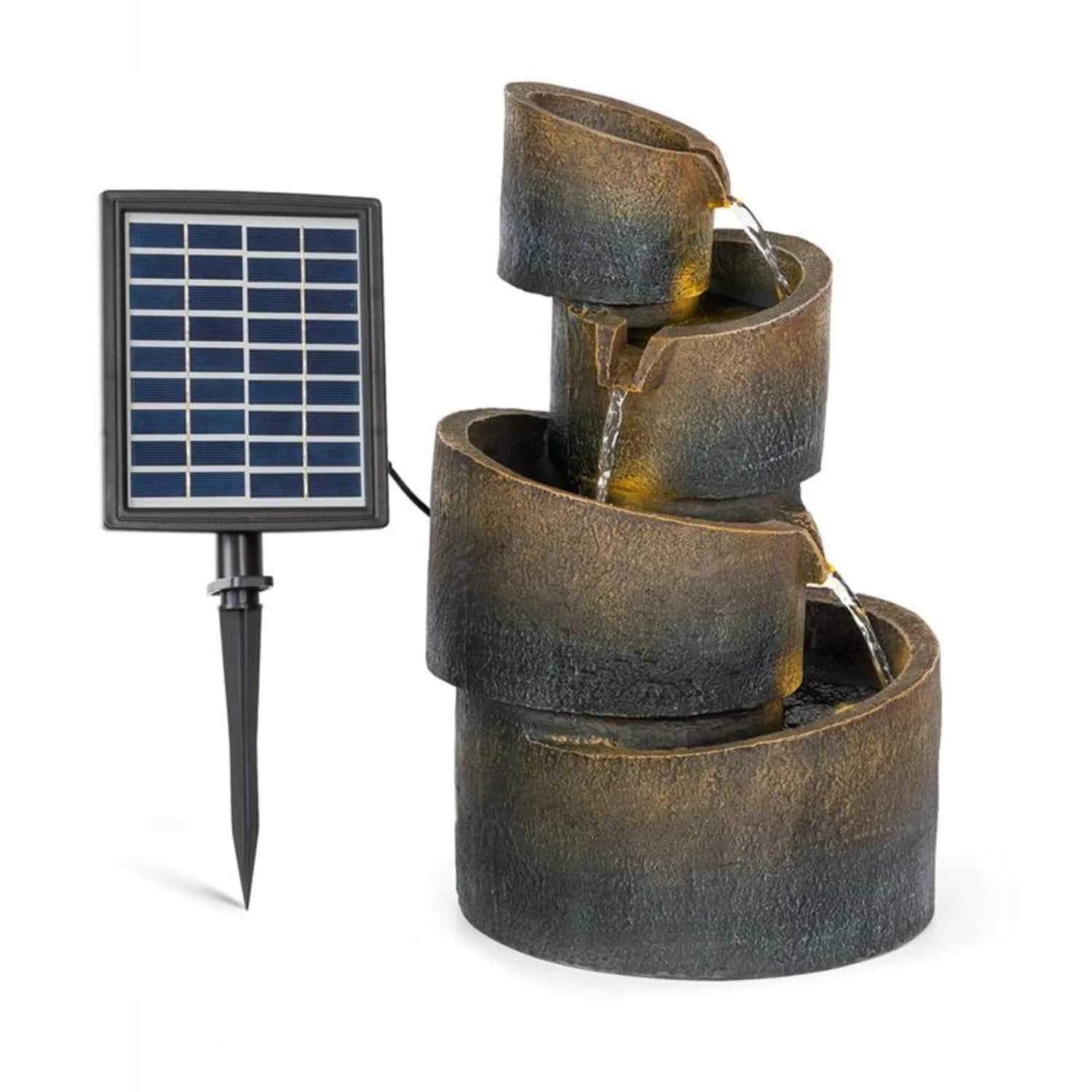 SOLAR GARDEN FOUNTAIN DECORATIVE BLUMFELDT LED WATER PUMP 2,8W CASCADE