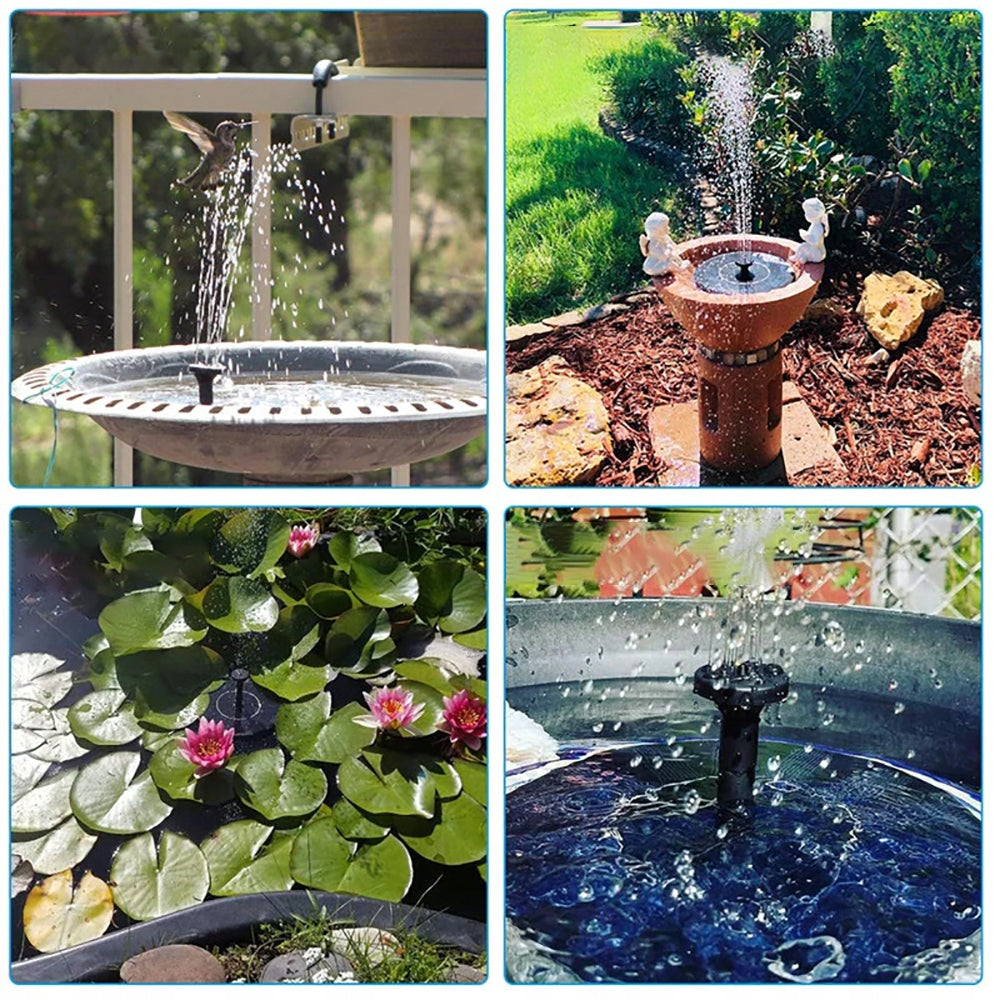 SOLAR GARDEN FOUNTAIN FLOATING FOR POND WATER MESH PUMP FOR GARDEN Kind accessories