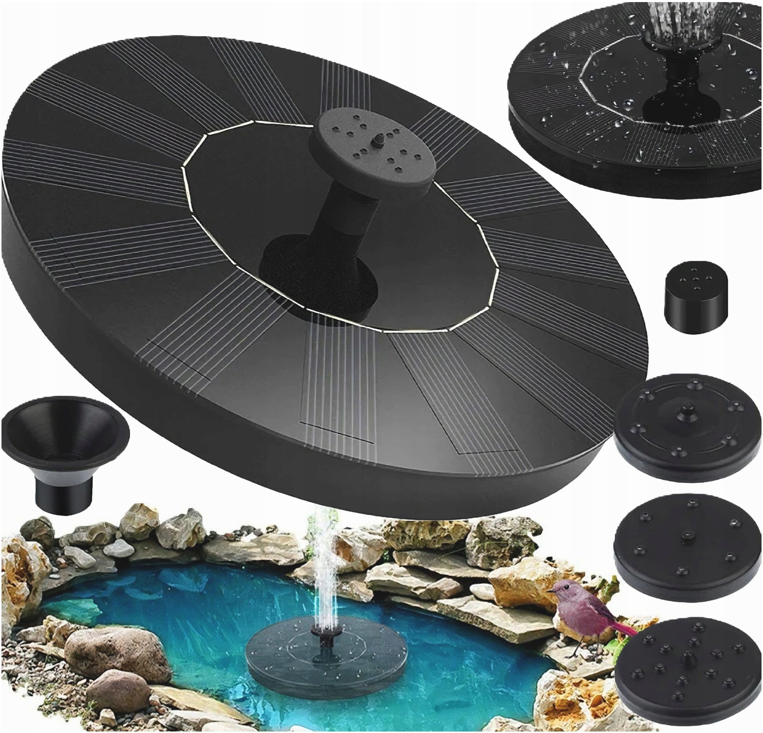 SOLAR GARDEN FOUNTAIN FLOATING WATER PUMP GARDEN POND Packaging status original