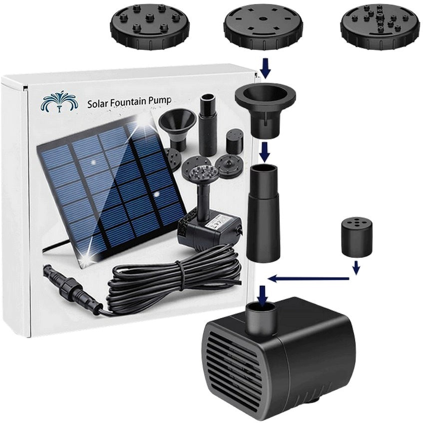 SOLAR GARDEN FOUNTAIN FOR GARDEN WATER MESH LAKE POND PUMP Manufacturer code POMAP FONTANNA SOLARNA DO OCZKA WODNEGO
