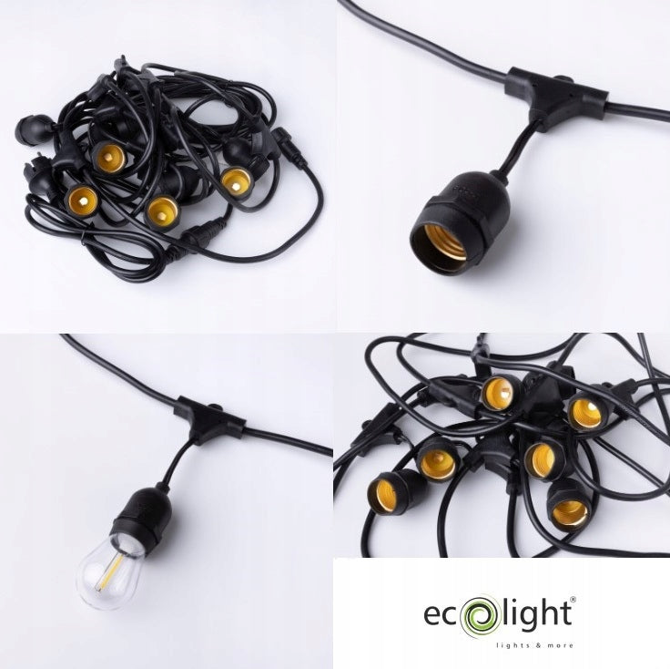 SOLAR GARDEN GARLAND 10m +10xLED G45 E27 0.3W Manufacturer code EC20088