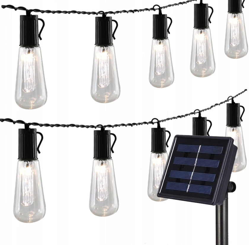 SOLAR GARDEN GARLAND 20LED BULBS - LAMPS Packaging status original