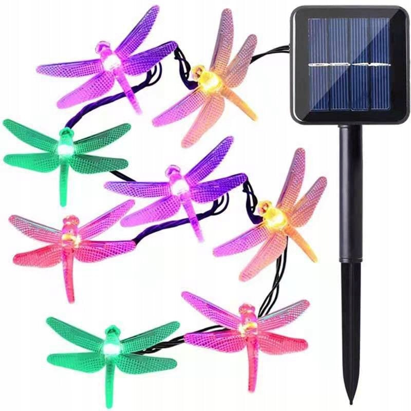 SOLAR GARDEN GARLAND DRAGONFLY LAMPS MULTICOLOR 6.5m 30 LEDs EAN (GTIN) 5906203230471