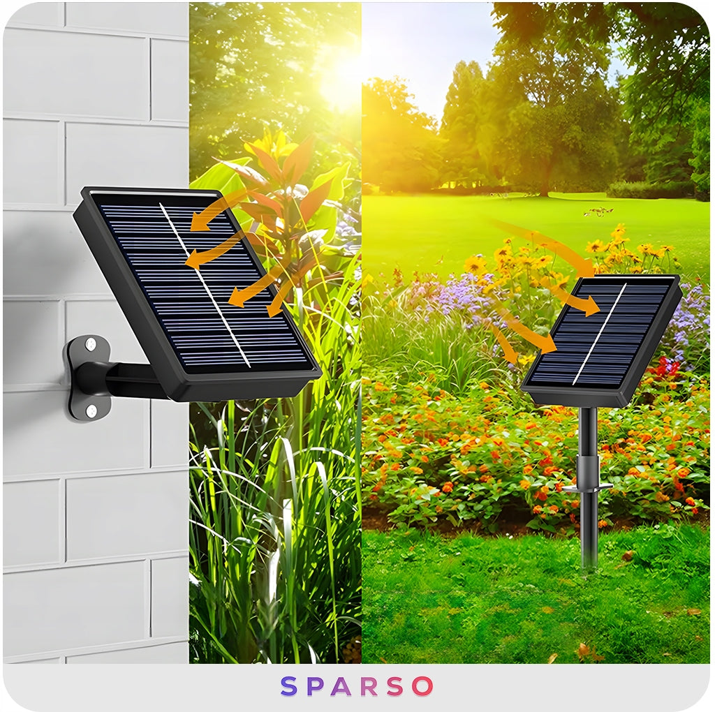 SOLAR GARLAND Garden Solar Lights 10m 10X LED Bulb E27 + PILOT Manufacturer code Lampki ogrodowe solarne LED 10x E27 Girlanda