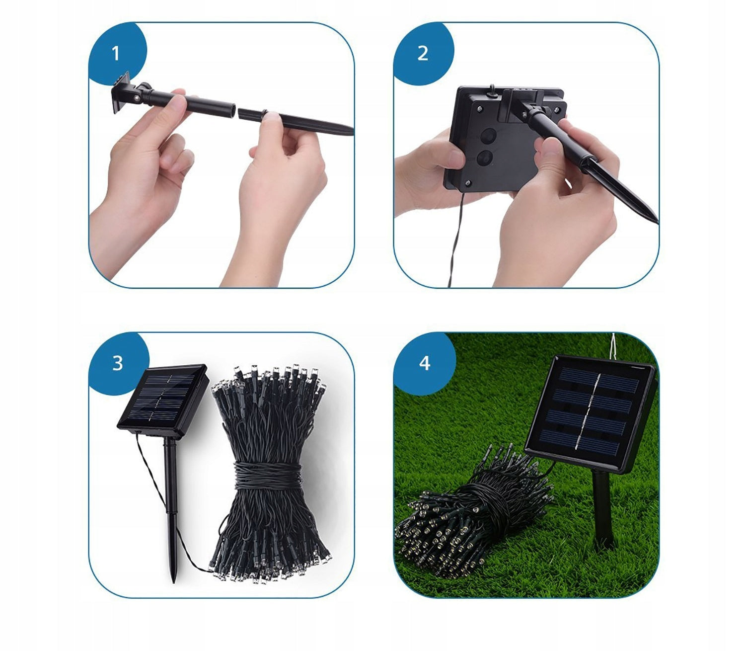 SOLAR GARLAND LED 11M 100 LEDs white light lamp Brand no brand