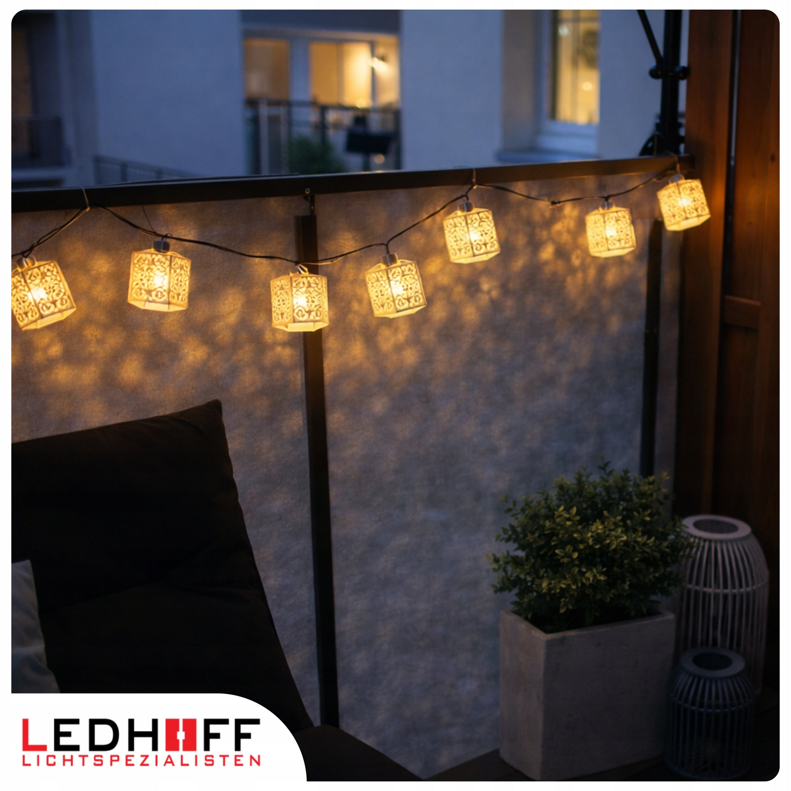 SOLAR GARLAND garden Garden lamps 10x LED decorative OPEN Basket lamp Packaging status original