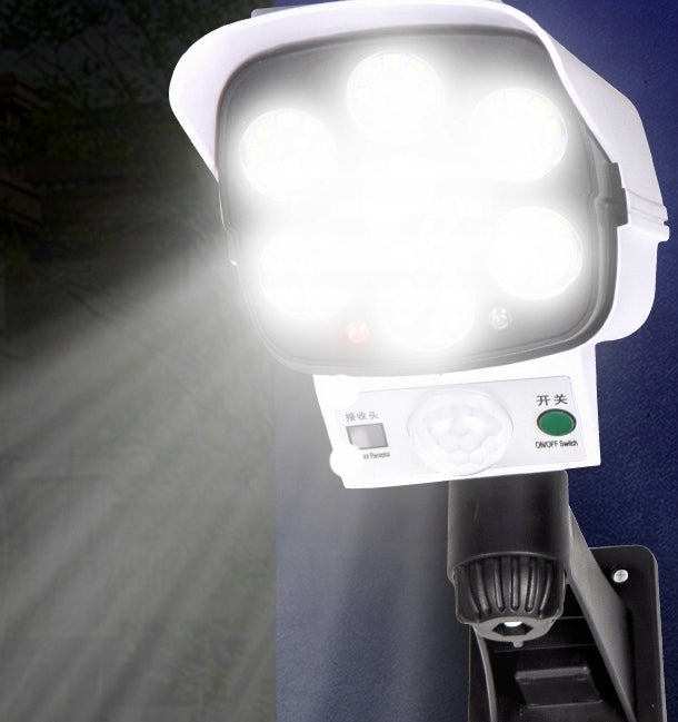SOLAR LAMP DUMMY CAMERA MONITORING MOTION GARDEN SENSOR + REMOTE CONTROL Packaging status original