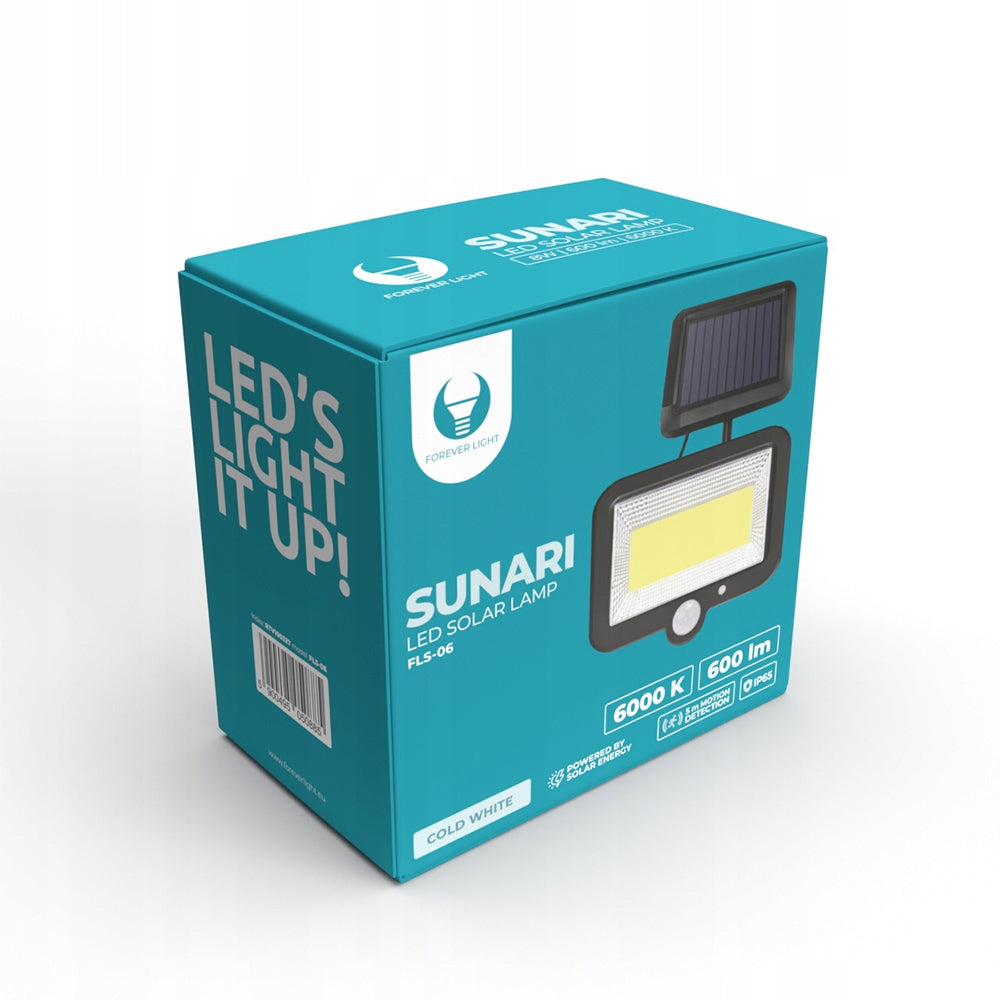 SOLAR LAMP FOR BACKYARD FOREVER LIGHT 8W 600lm 6000K 1800mAh Color temperature 6000 K