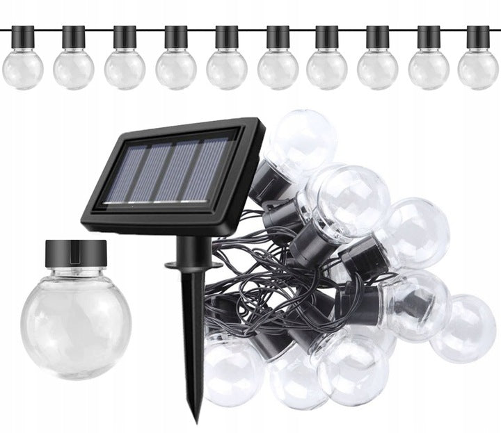 SOLAR LED GARDEN Garland 20 Bulbs Decorative Lights Waterproof LED Packaging status original