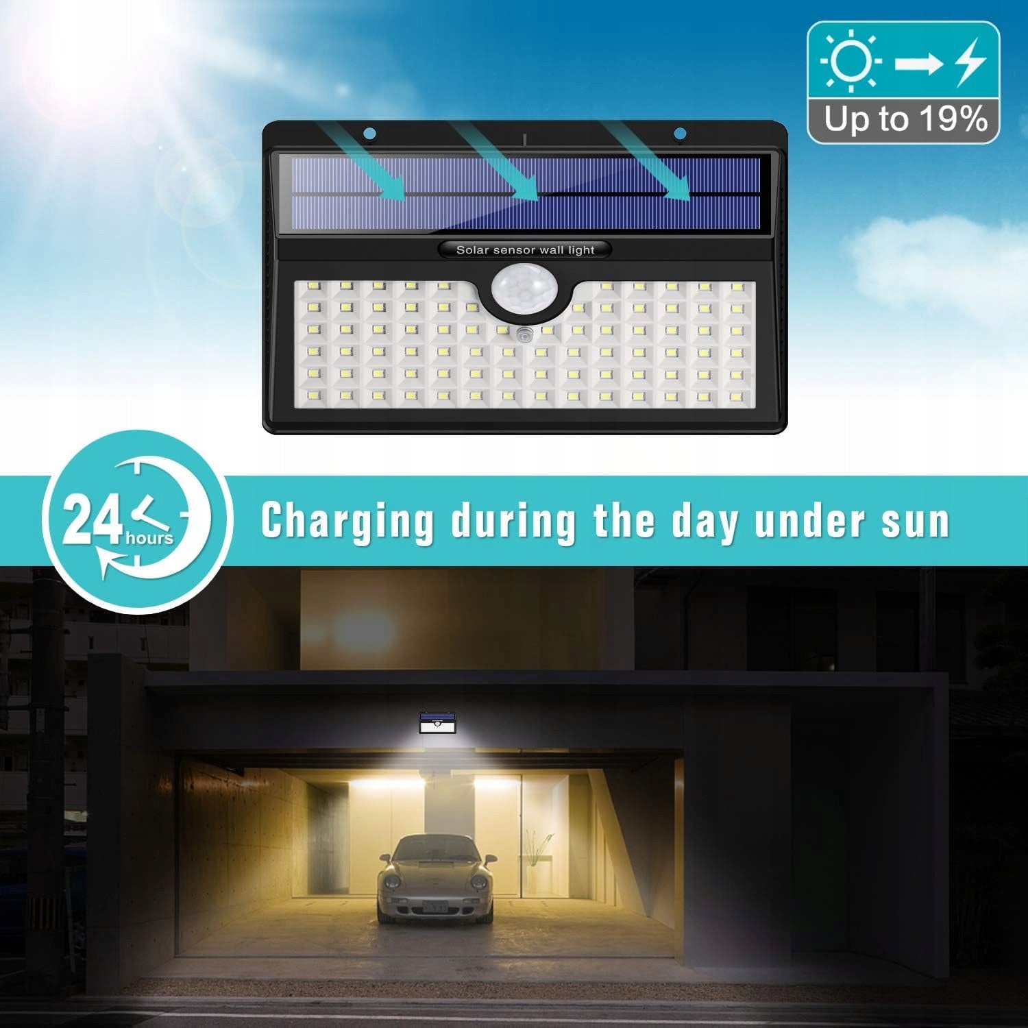 SOLAR LED LAMPS 78 MOTION SENSOR WATERPROOF WIRELESS 2 PCS Packaging status original