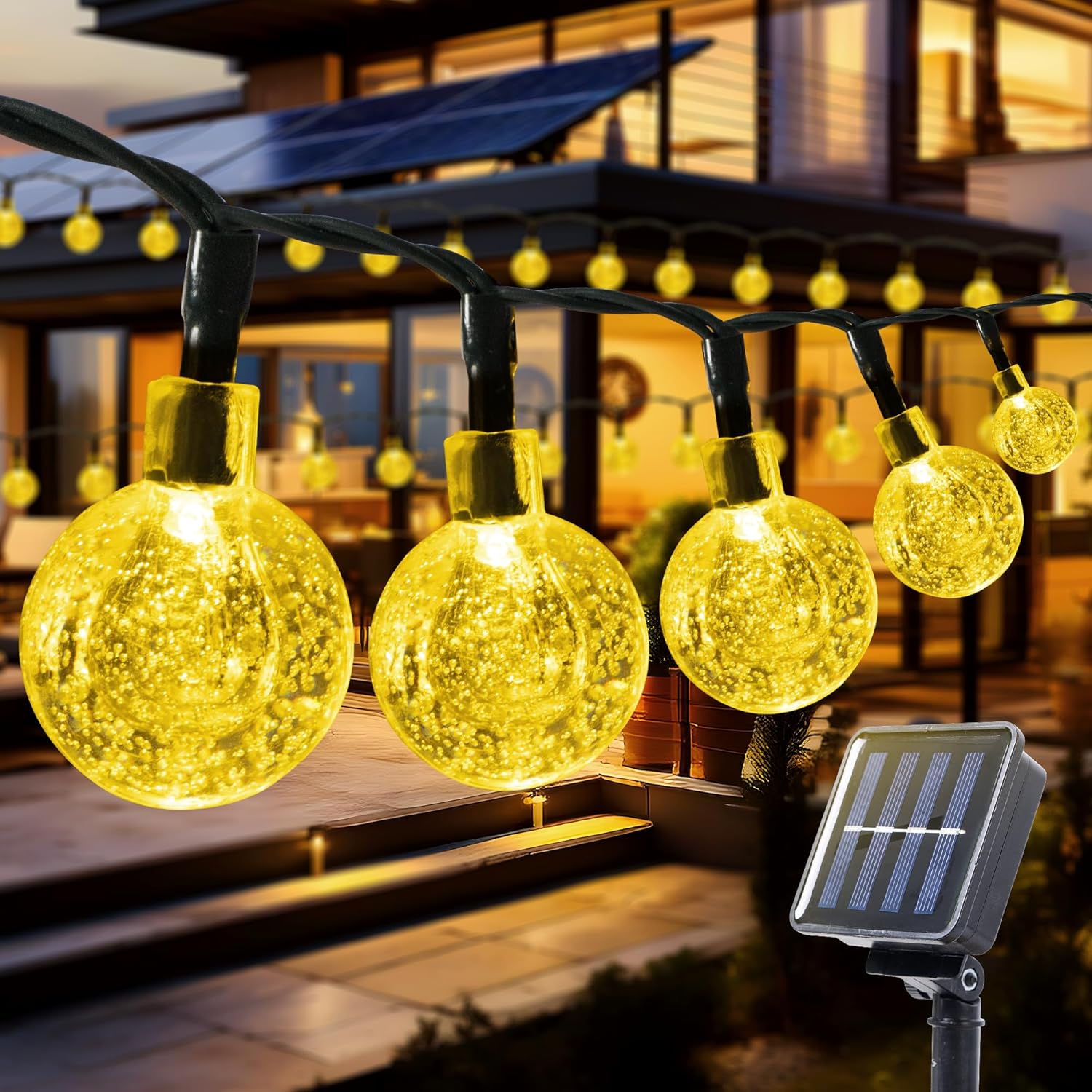 SOLAR LIGHT CHAIN 8M 50 LEDS FOR GARDEN, BALCONY, TERRACE