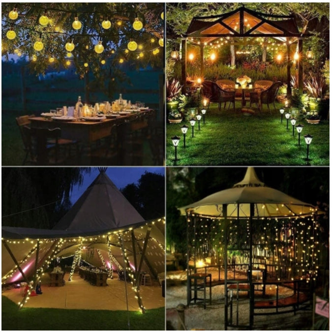 SOLAR LIGHTS 22m 200LED GARDEN GARLAND LONG Garland For Garden Manufacturer code lampki ogrodowe solarne kulki 200 LED