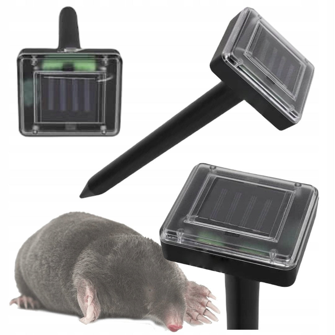 SOLAR MOLE REPELLENT FOR MOLE MOLES VOLES MICE RODENTS STRONG Batteries included yes