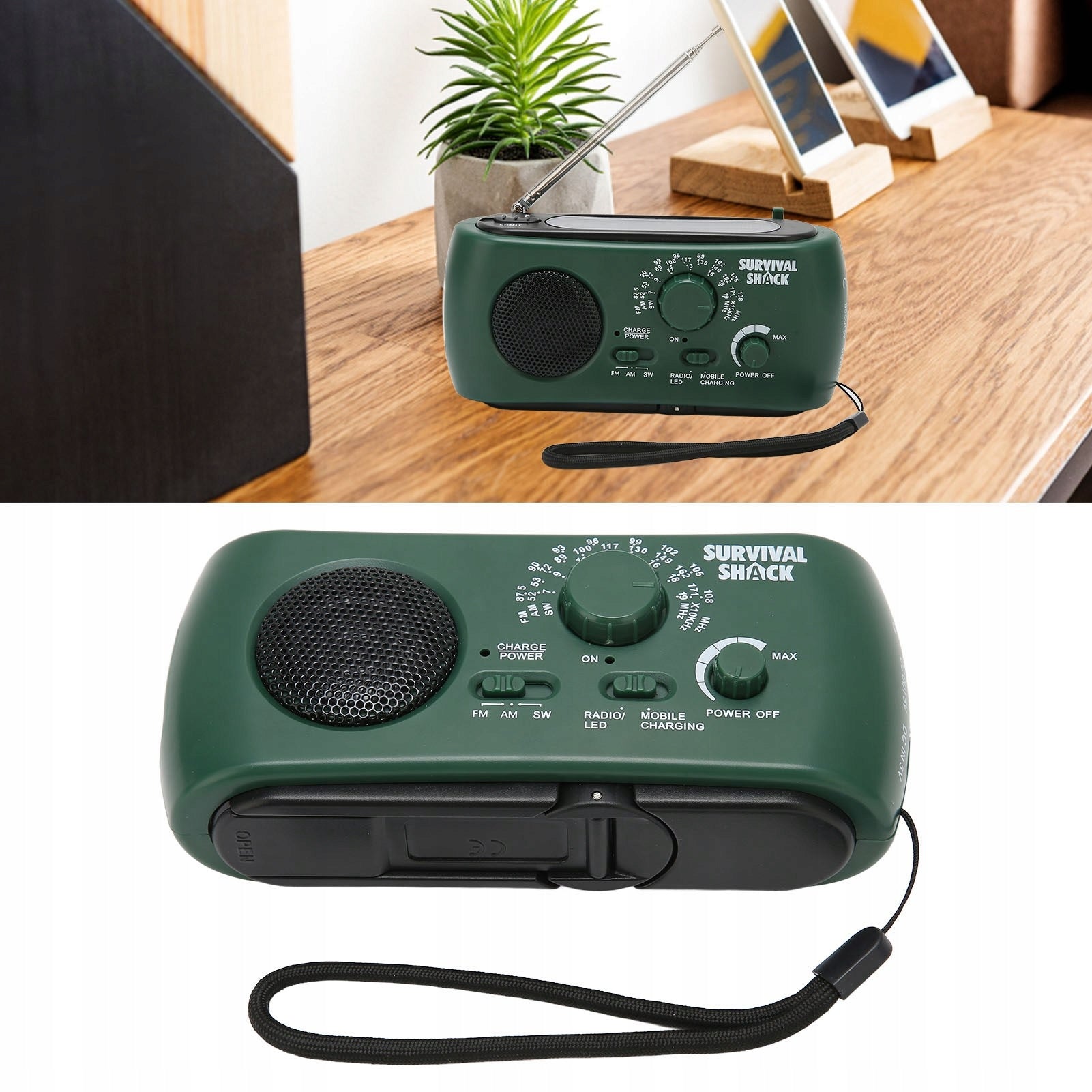 SOLAR RADIO FOR DYNAMO FM AM POWERBANK FOR CRANK SURVIVAL FLASHLIGHT Brand no brand
