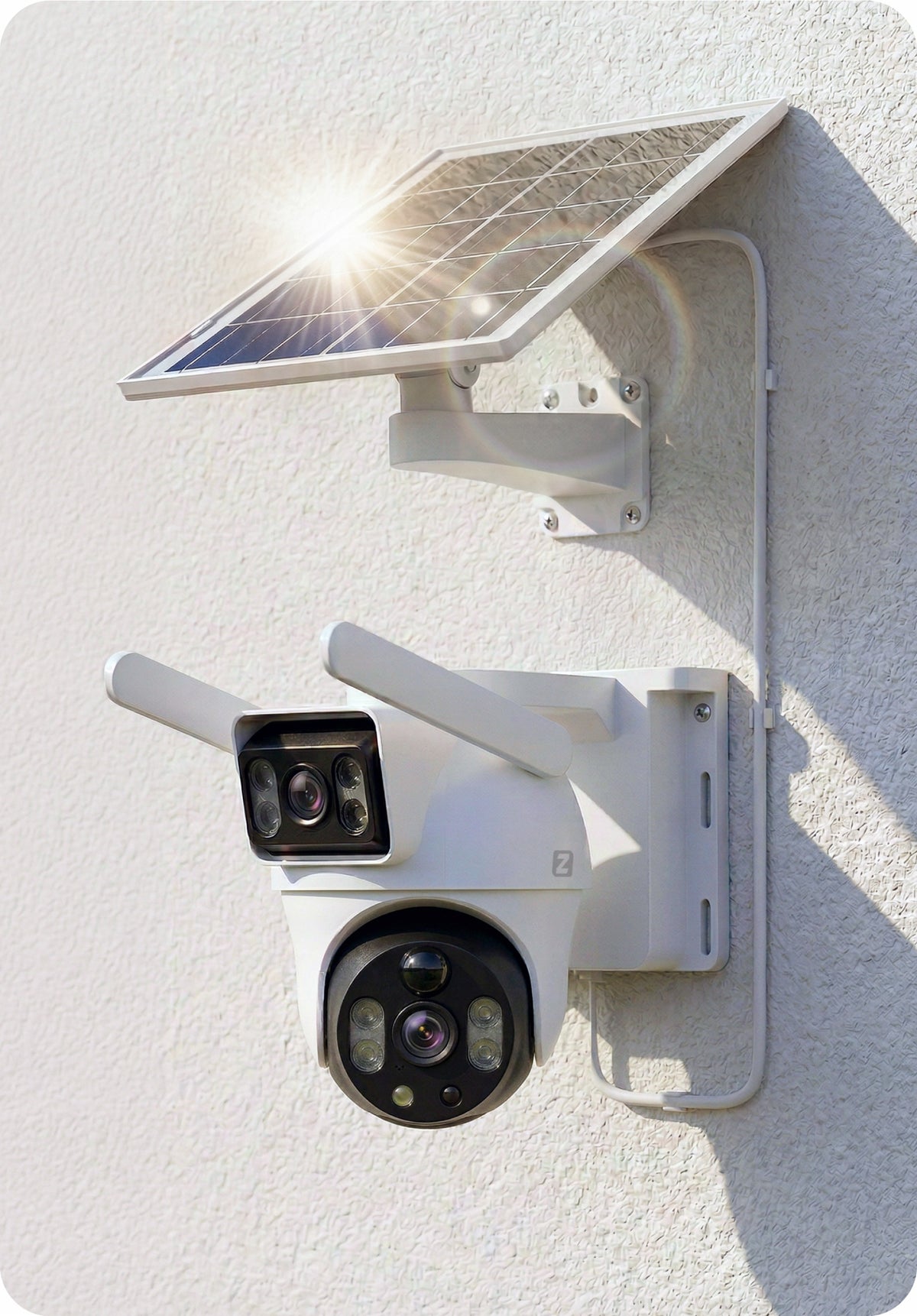 SOLAR ROTATING Camera 2 Lenses V33 GSM LTE 4G AOV 6MPx Dual Packaging status original