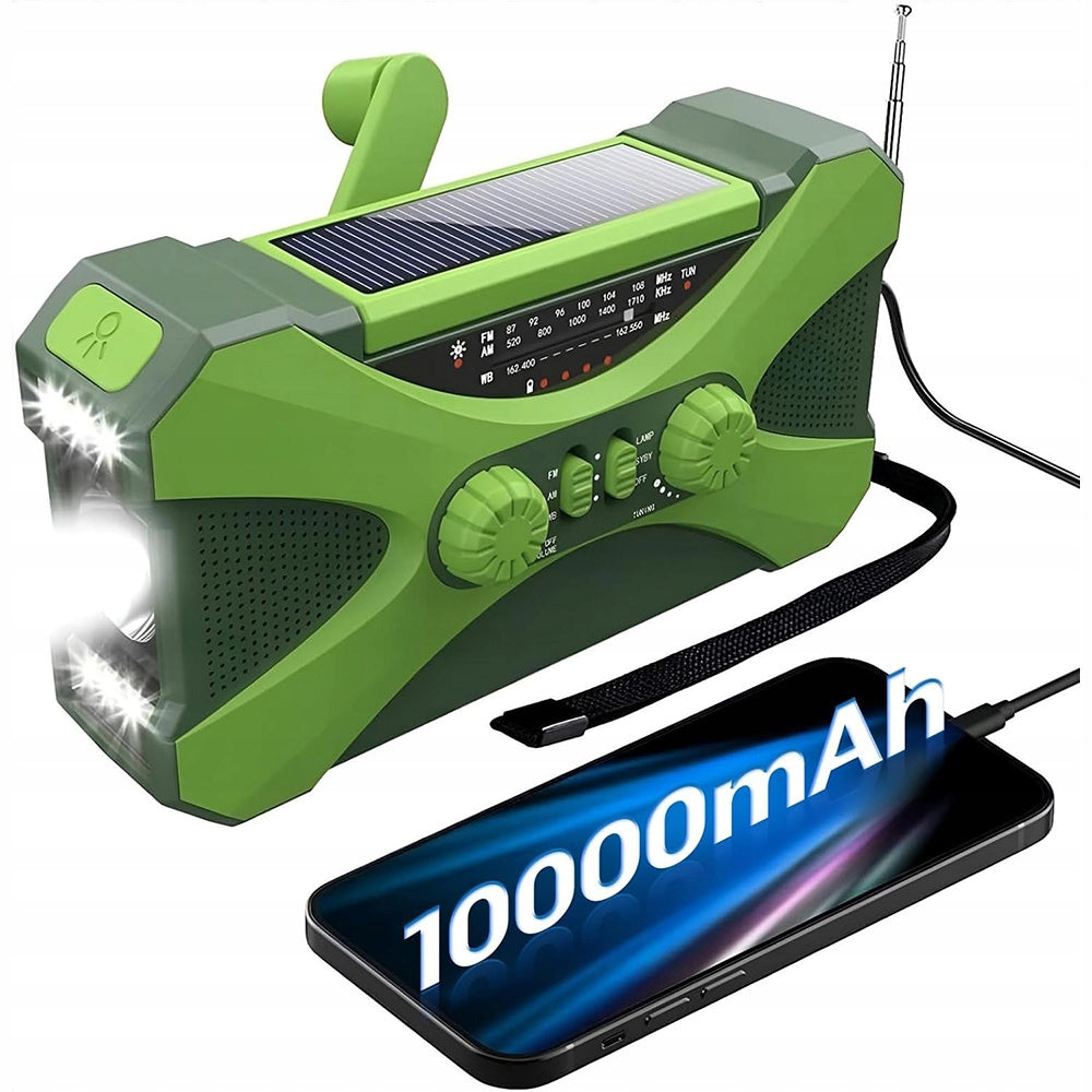 SOLAR SURVIVAL RADIO AM FM SOS POWERBANK 10000mAh