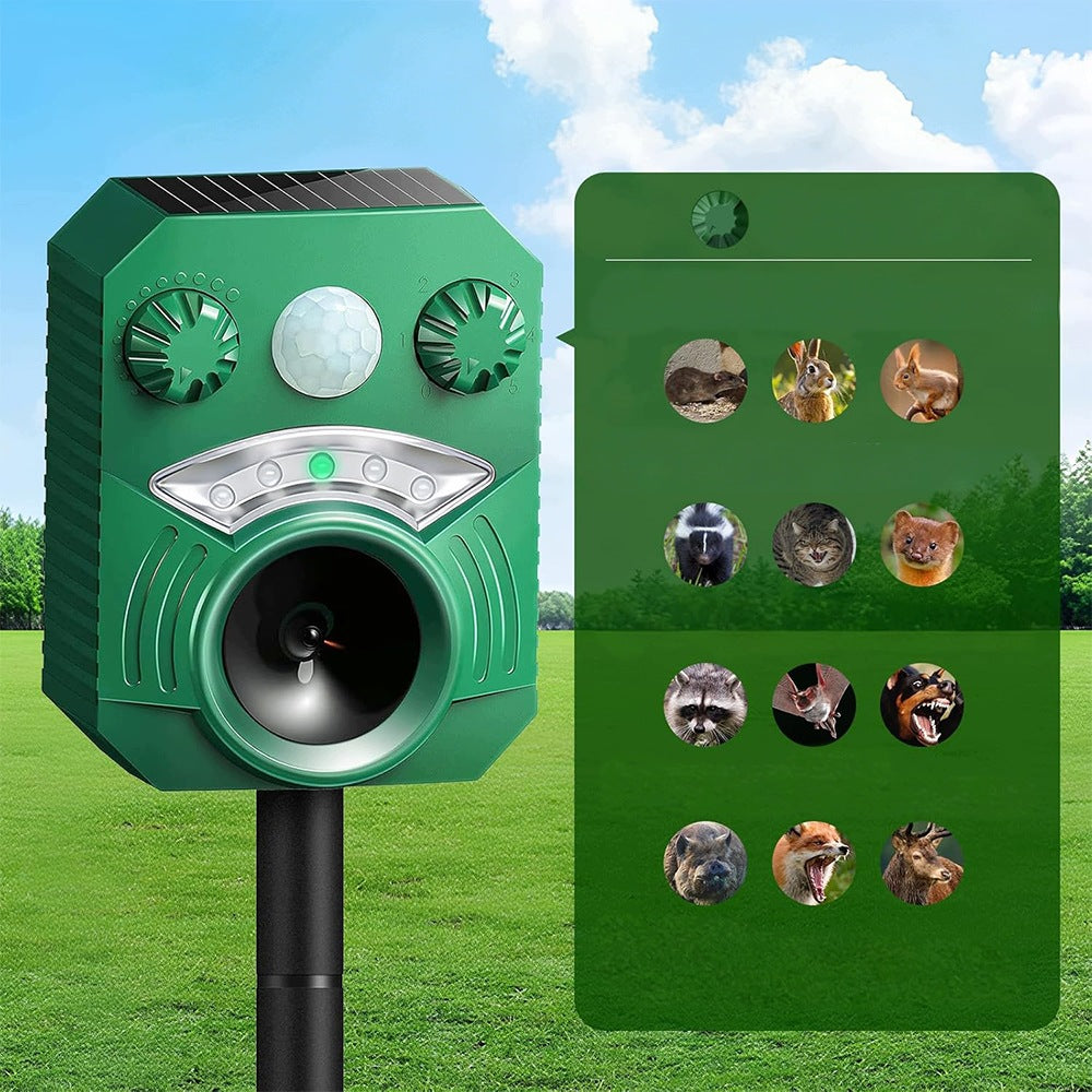 SOLAR ULTRASONIC DETERRENT FOR FOXES WILD ROE DEER HARES Kind deratization feeder
