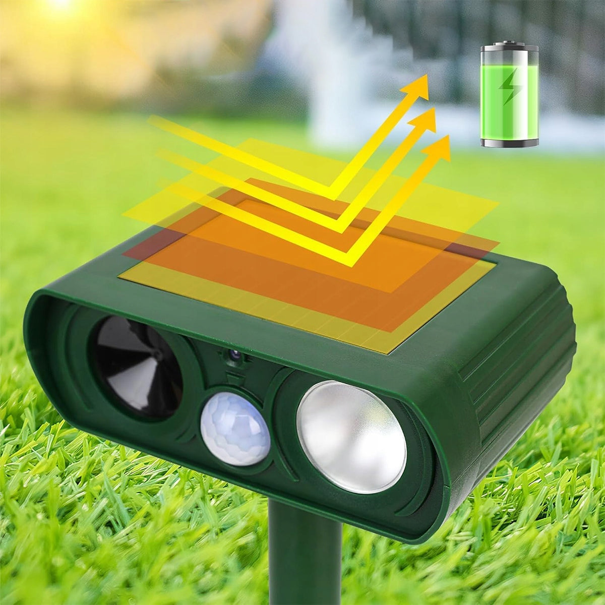 SOLAR ULTRASONIC FOX REPELLENT WILD ROE DEER BEAVER HARES EAN (GTIN) 6900333741370