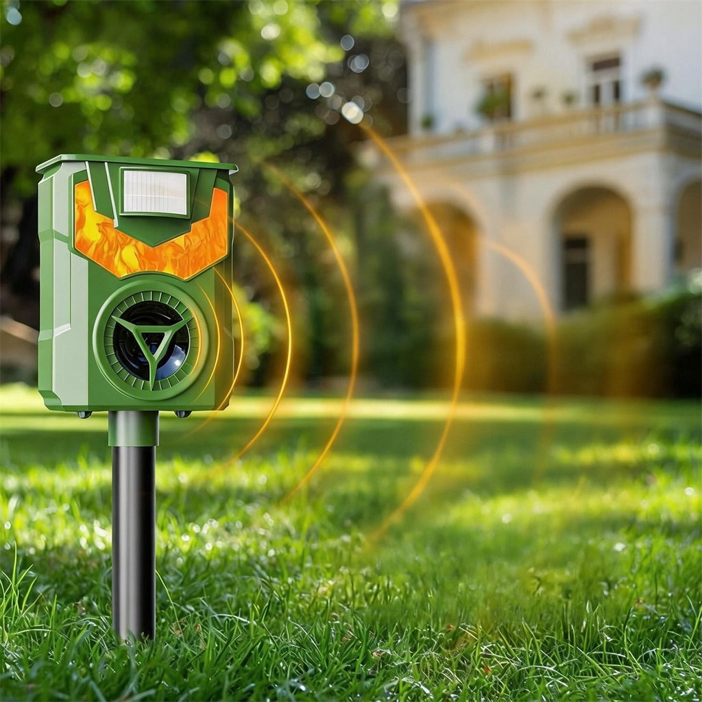 SOLAR ULTRASONIC REPELLENT FOR FOXES WILD ROE DEER BEAVER HARES Kind repellent