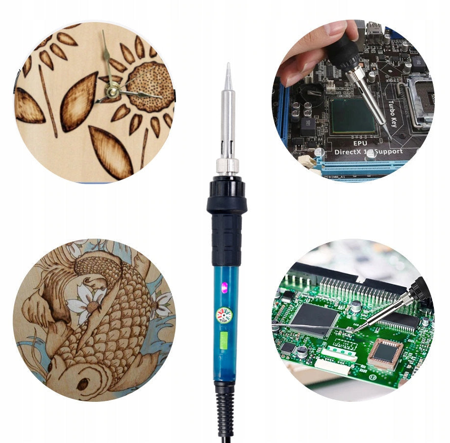 SOLDERING IRON PYROGRAPH HOTAIR WEP 60W WOOD BURNER dcs3kit6 49 elements Model dcs3kit6