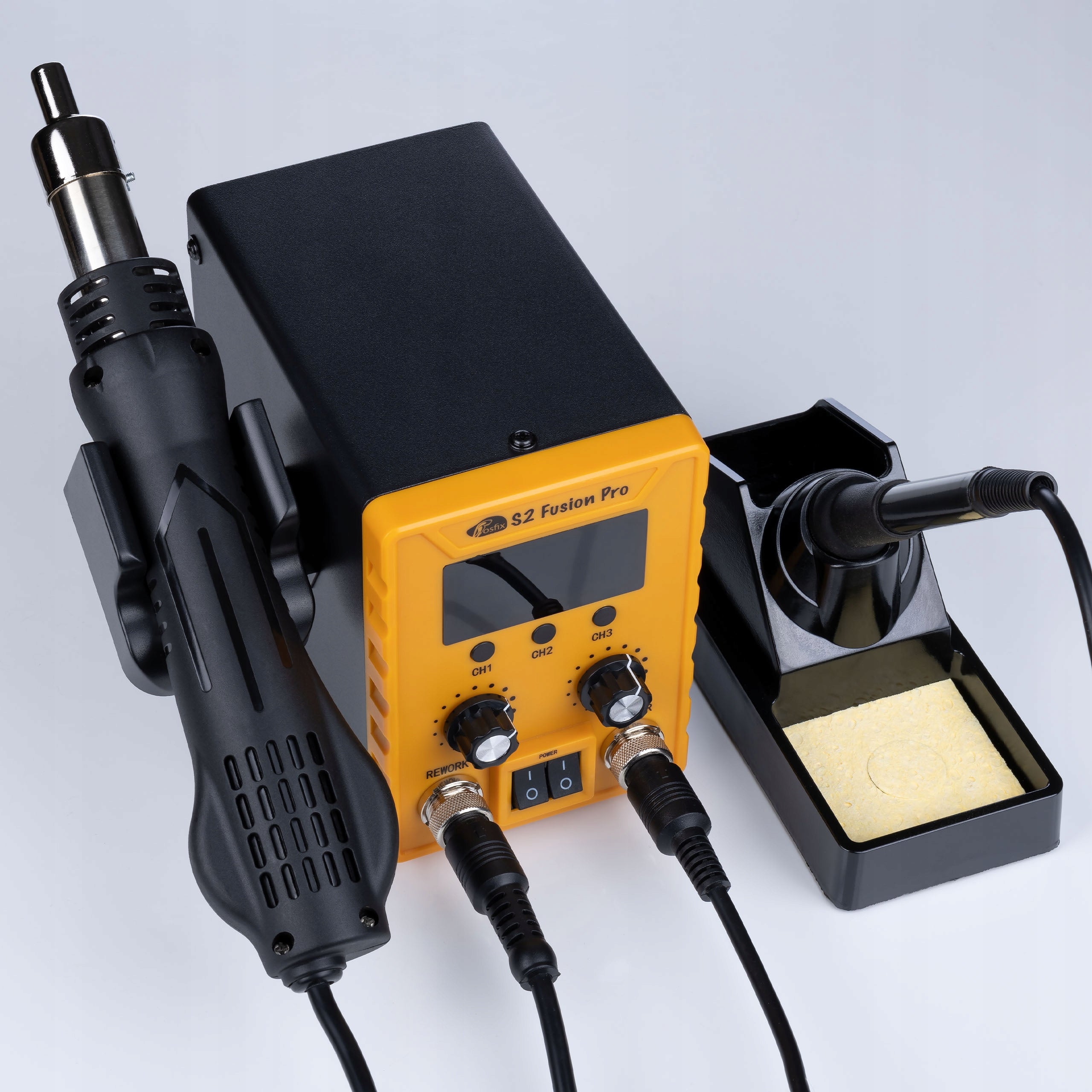SOLDERING STATION ROSFIX S2 FUSION PRO 2IN1 HOT AIR 760W LCD ESD WELDING MACHINE Packaging status original