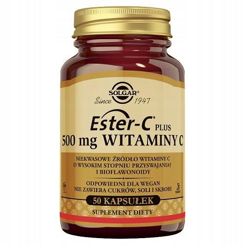 SOLGAR Ester C-Plus Vitamin C 500 mg for resistance 50 capsules