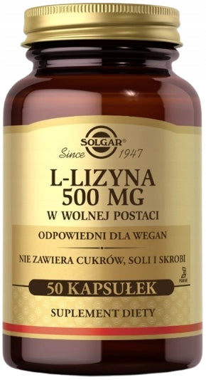 SOLGAR L-lysine 500 mg immunity skin heart 50 capsules