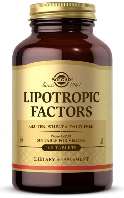 SOLGAR LIPOTROPIC FACTORS 100 Tablets LIPOTROPIC FACTORS