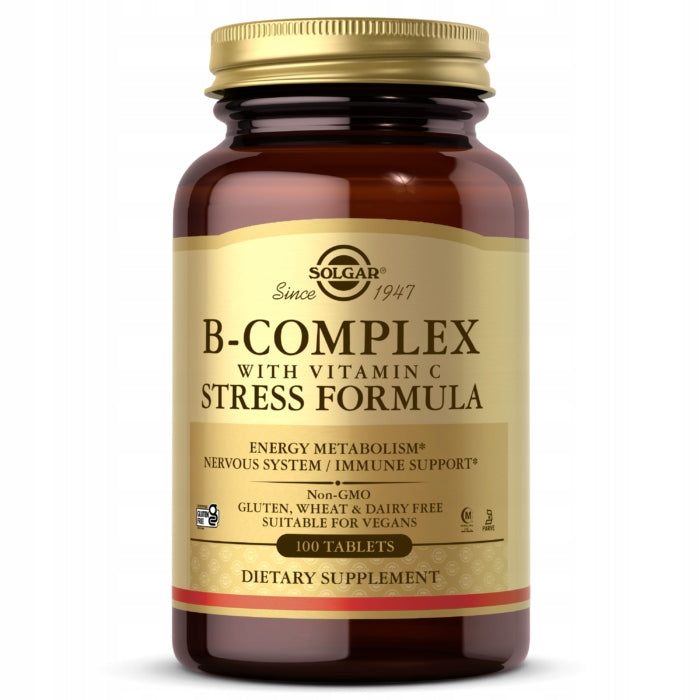 SOLGAR VITAMIN B COMPLEX PLUS VITAMIN C 100 tablets