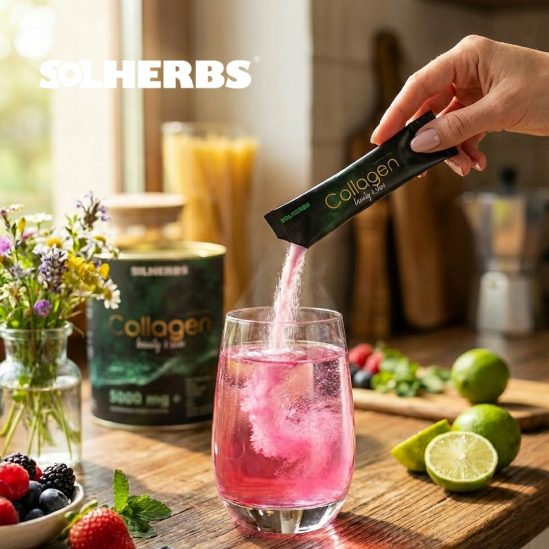 SOLHERBS Collagen for joints 5000 mg + 8 additives! 30 sachets! Fruity taste! Packaging status original