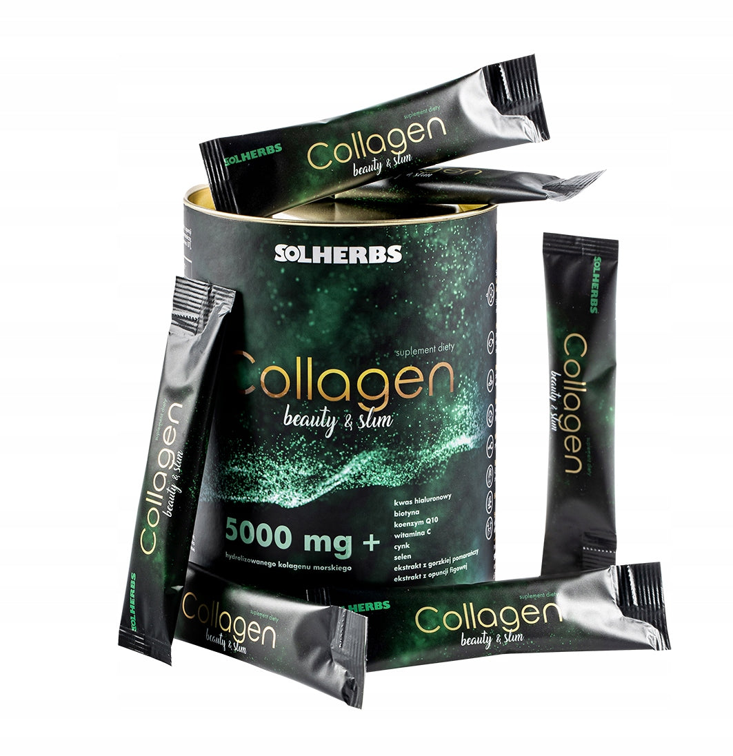 SOLHERBS Marine collagen 5000 mg + additives. 3 x 30 sachets! Fruity taste! Manufacturer code 5908224731258