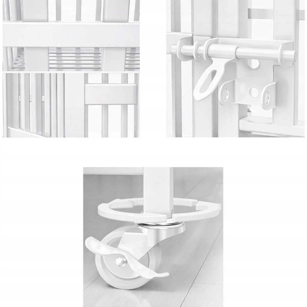 SOLID CAGE FOR DOG CAT PLAYPEN TRANSPORTER ON WHEELS 78x54x70 cm Length 78 cm