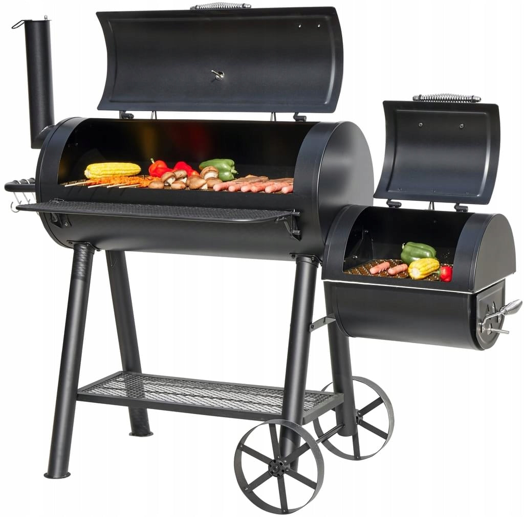 SOLID CHARCOAL GRILL EL FUEGO BUFFALO CAST IRON GRATE 118x30cm 58KG SMOKER Grill depth 78 cm