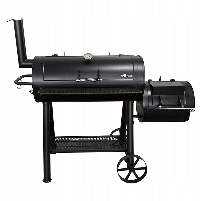 SOLID CHARCOAL GRILL EL FUEGO BUFFALO CAST IRON GRATE 118x30cm 58KG SMOKER Packaging status original