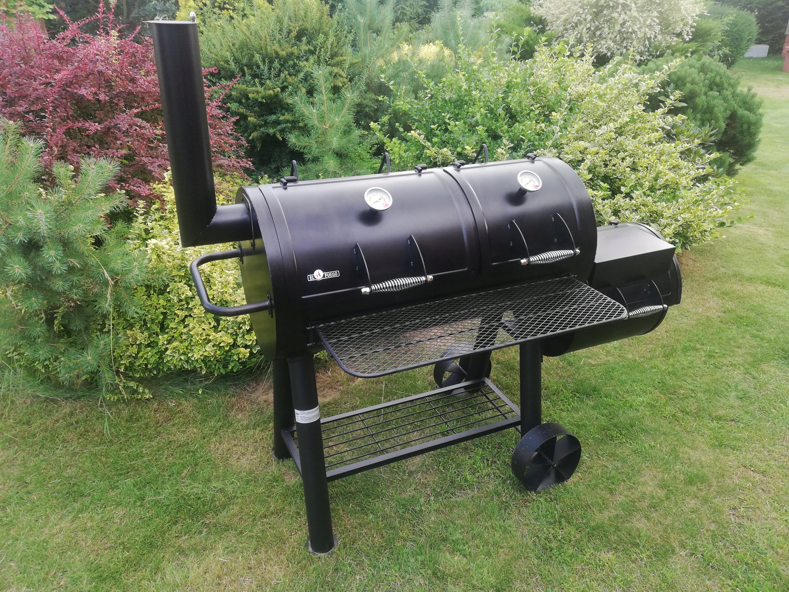 SOLID CHARCOAL GRILL EL FUEGO MINNESOTA 2 CHAMBERS 153KG THICK GRATE AT HAND Manufacturer El Fuego