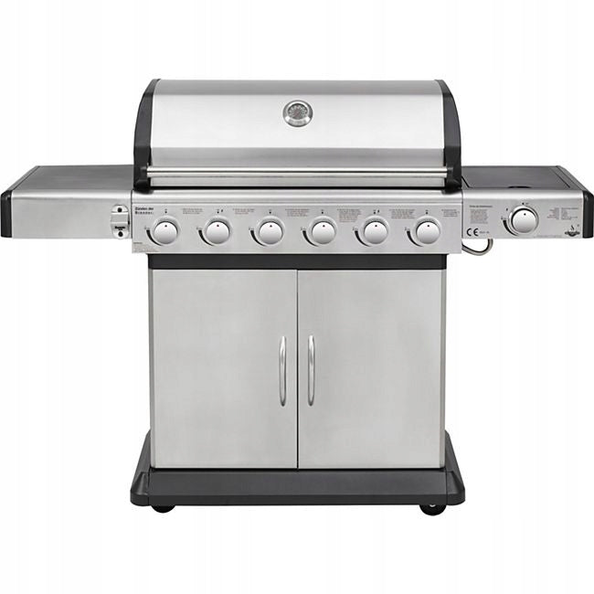 SOLID GAS GRILL EL FUEGO DELUXE 7 BURNERS ! DOUBLE COVER+REDUCER! Manufacturer code AY0525
