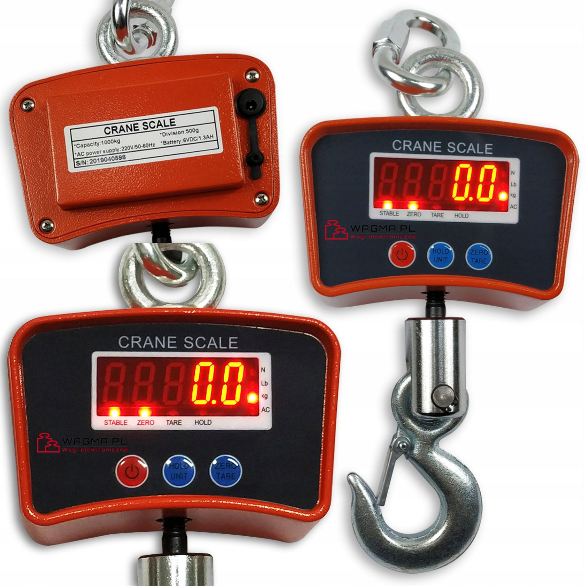 SOLID HOOK SCALE 1000 KG 1TON LOAD-BEARING ELECTRONIC HANGING